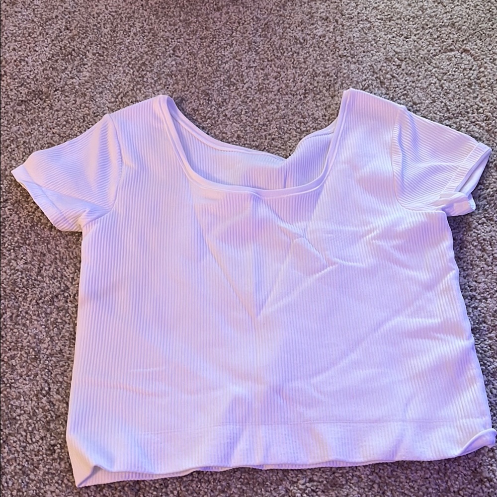 athleta girls white shirt